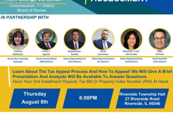 Riverside Township property tax appeal workshop hosted by Hon. George Cardenas.