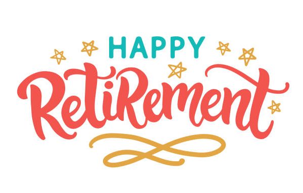 Celebrating retirement with a festive graphic for Riverside Township Illinois.